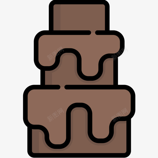 巧克力喷泉糖果店2线性颜色图标svg_新图网 https://ixintu.com 巧克力喷泉 糖果店2 线性颜色