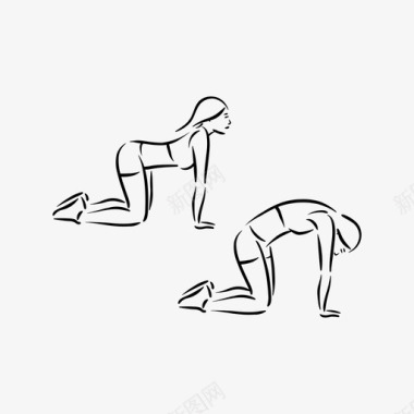 健身运动马加里体式锻炼健身锻炼图标图标
