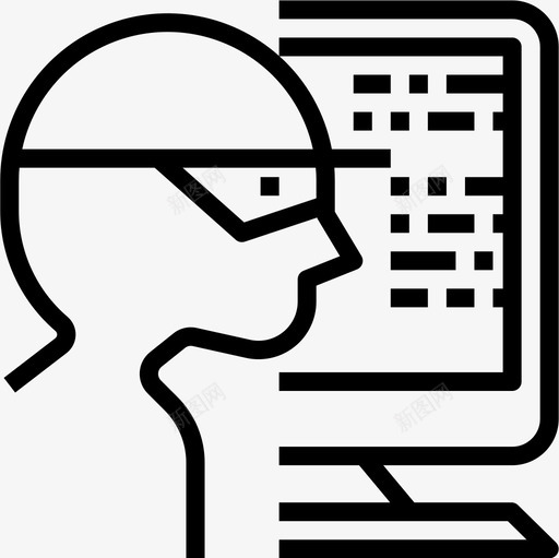 黑客网络安全线人图标svg_新图网 https://ixintu.com 线人 网络安全 黑客