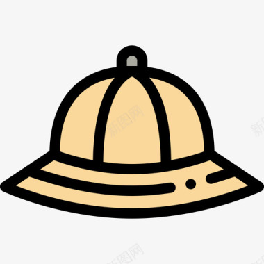 帽子沙漠14线性颜色图标图标