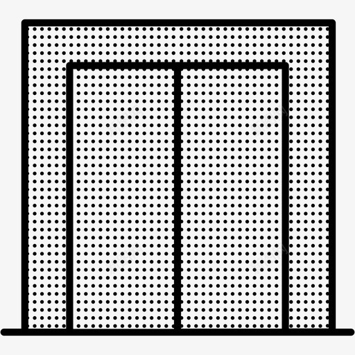 电梯门虚线图标svg_新图网 https://ixintu.com 电梯 门虚线