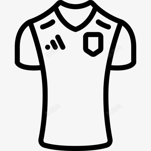足球衫世界杯5直线型图标svg_新图网 https://ixintu.com 世界杯5 直线型 足球衫