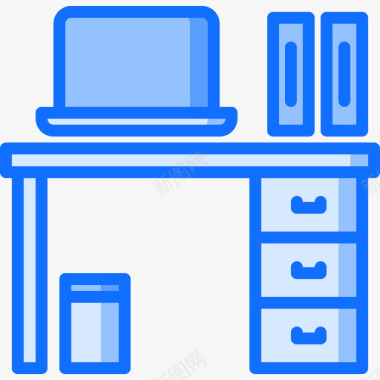 工作场所办公室83蓝色图标图标
