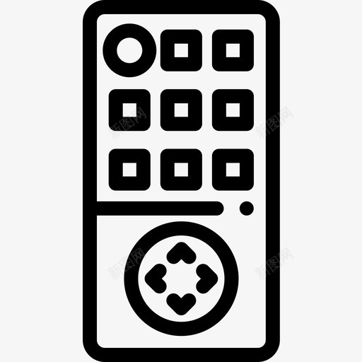 远程控制技术52线性图标svg_新图网 https://ixintu.com 技术52 线性 远程控制
