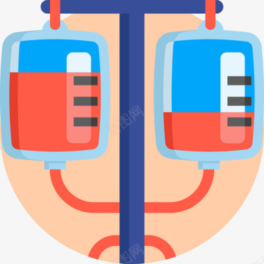 静脉输液袋献血扁平图标图标