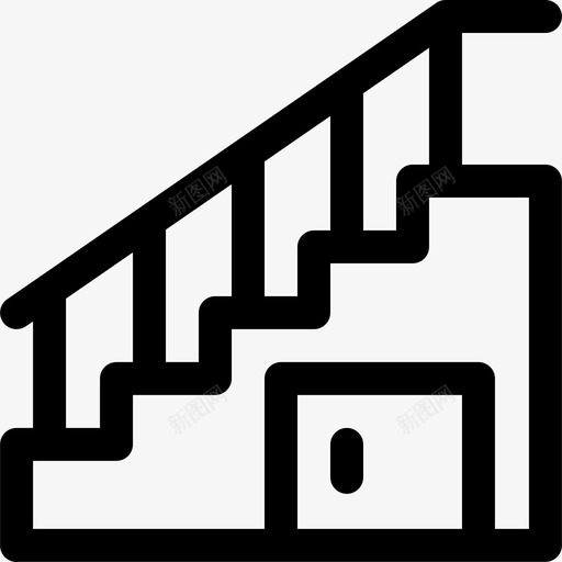 楼梯家装4直线图标svg_新图网 https://ixintu.com 家装4 楼梯 直线