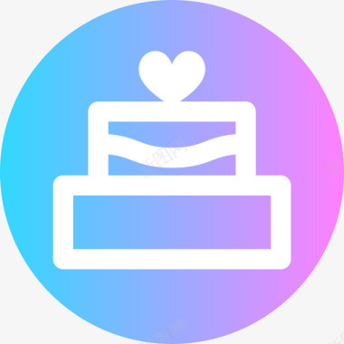 结婚蛋糕爱58圆形图标图标
