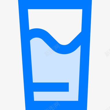 水杯饮料11蓝色图标图标