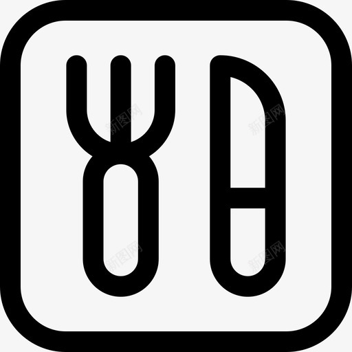 餐具大学21线性图标svg_新图网 https://ixintu.com 大学21 线性 餐具