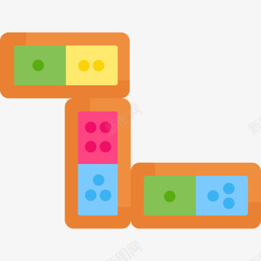 多米诺游戏50扁平图标图标