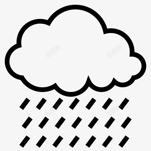 雨季节符号图标svg_新图网 https://ixintu.com 天气 天气符号 天气预报 季节 温度 符号 雨