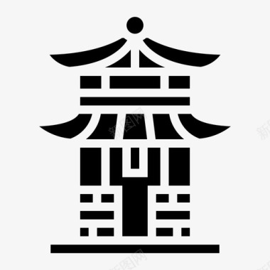 神龛中国文化图标图标