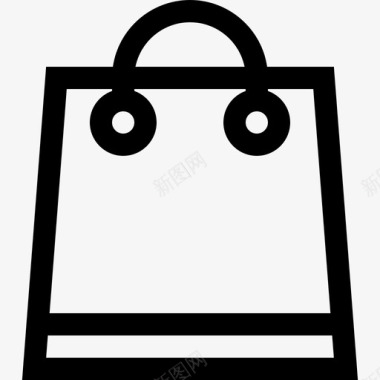 购物袋自由时间3线性图标图标
