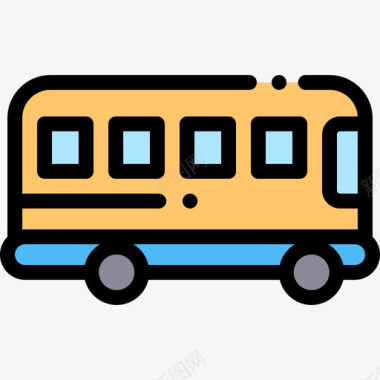校车公共交通7线颜色图标图标