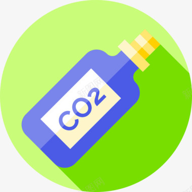 二氧化碳彩弹15平坦图标图标