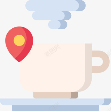 咖啡杯旅行应用程序11扁平图标图标