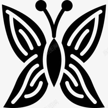 蝴蝶自然52填充图标图标