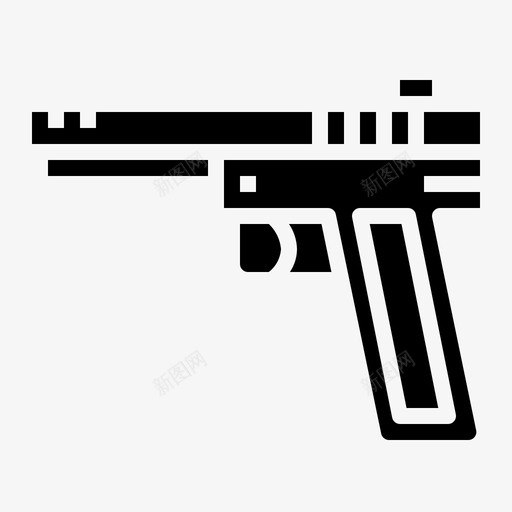 手枪枪战争图标svg_新图网 https://ixintu.com 固体武器 战争 手枪 枪 武器