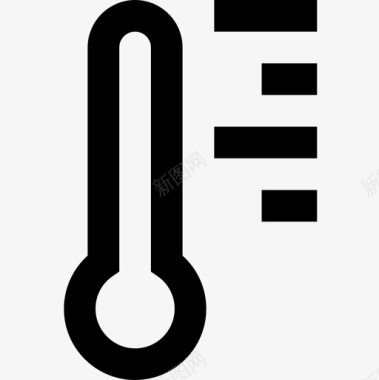 温度计医用127线性图标图标