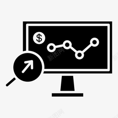 营业费率分析计算机图标图标