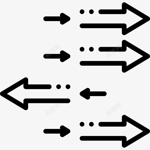 个性化向后方向图标svg_新图网 https://ixintu.com 个性化 向前 向后 方向 相反