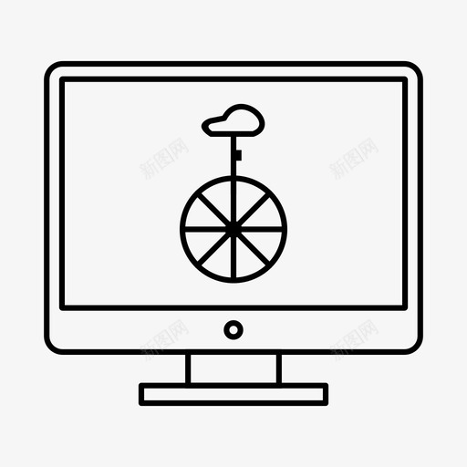 独轮车杂技演员马戏团图标svg_新图网 https://ixintu.com 单车 杂技演员 液晶显示器 独轮车 轮子 运输工具 马戏团