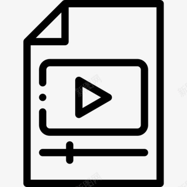 视频文件文件33线性图标图标