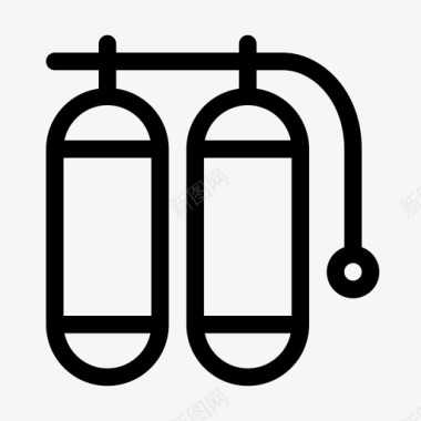 氧气罐空气钢瓶图标图标