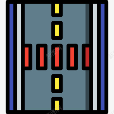 道路城市32线性颜色图标图标