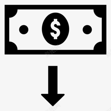 货币金融折旧图标图标