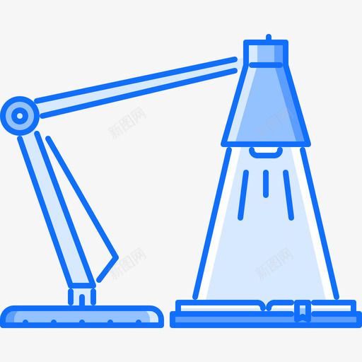 台灯学校32蓝色图标svg_新图网 https://ixintu.com 台灯 学校32 蓝色