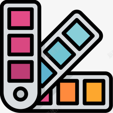 配色方案网页开发27线性颜色图标图标