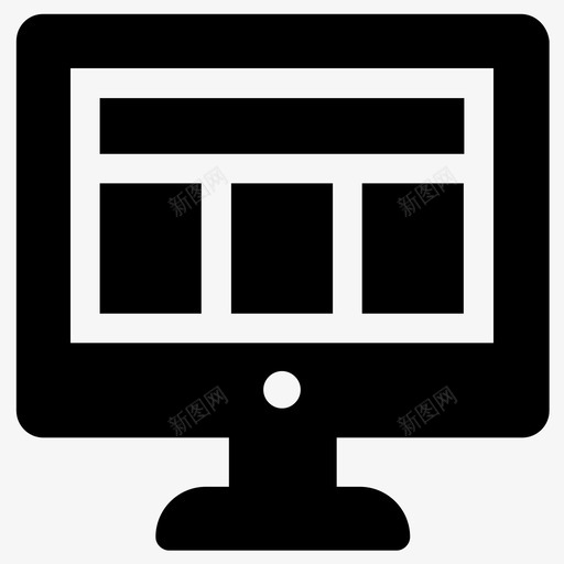 布局计算机模型图标svg_新图网 https://ixintu.com 布局 模型 模板 网页设计 计算机 页面布局