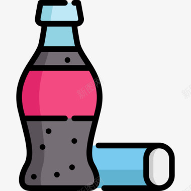 可乐疯狂科学10线性颜色图标图标