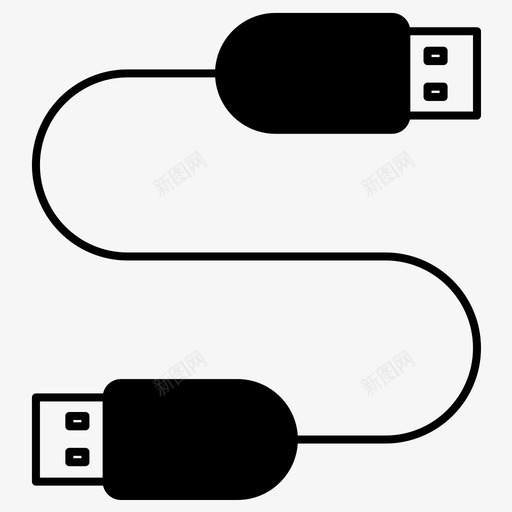 usb电缆数据线图标svg_新图网 https://ixintu.com usb usb线 数据线 电缆