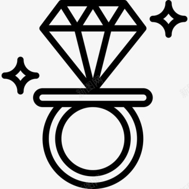 戒指仪式爱情图标图标