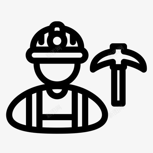 矿工工作职业图标svg_新图网 https://ixintu.com 工作 矿工 职业 职业图标