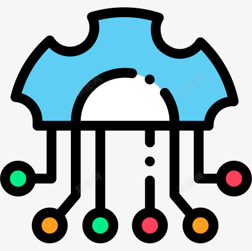 齿轮企业管理29线性颜色图标svg_新图网 https://ixintu.com 企业管理29 线性颜色 齿轮