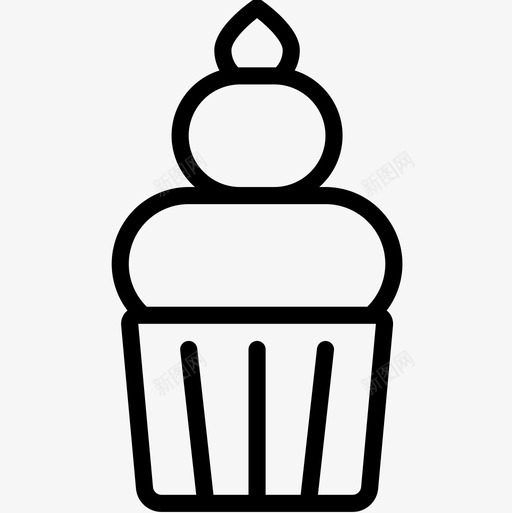 纸杯蛋糕节日直系图标svg_新图网 https://ixintu.com 直系 纸杯蛋糕 节日