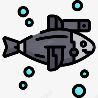 鱼未来技术9线色图标图标