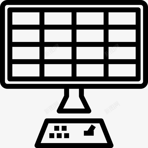 监视器闭路电视2线性图标svg_新图网 https://ixintu.com 监视器 线性 闭路电视2