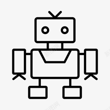 机器人人工智能控制器图标图标