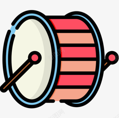 鼓游行6线颜色图标图标