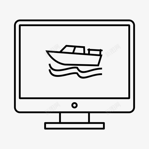 船划船钓鱼图标svg_新图网 https://ixintu.com 划船 液晶显示器 船 运输 钓鱼