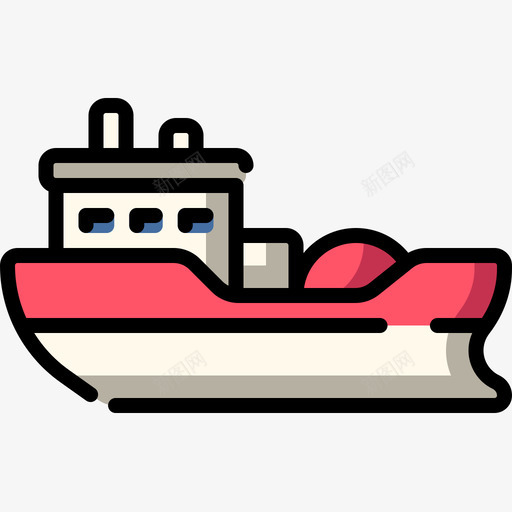 船运输90线颜色图标svg_新图网 https://ixintu.com 线颜色 船 运输90
