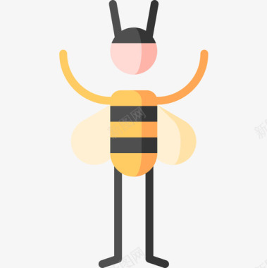 蜜蜂万圣节服装派对3平铺图标图标