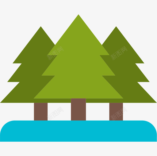 松树冬季运动2平坦图标svg_新图网 https://ixintu.com 冬季运动2 平坦 松树