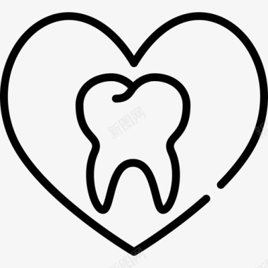 牙齿牙医18线形图标图标