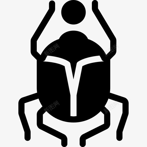 圣甲虫文化社区3填充图标svg_新图网 https://ixintu.com 圣甲虫 填充 文化社区3