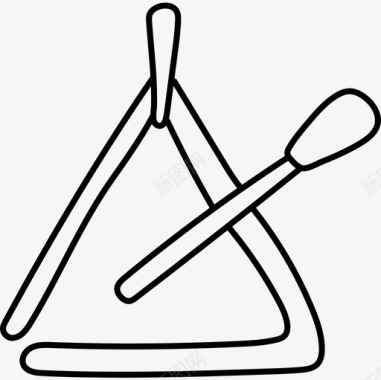 三角形乐器18黑色图标图标